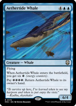 Aethertide Whale (Ripple Foil) (M3C-175) - Modern Horizons 3 Commander Foil | Grognard Games