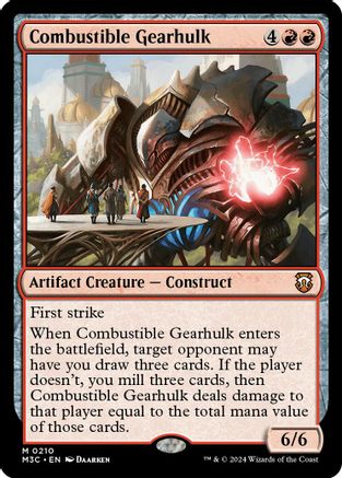 Combustible Gearhulk (Ripple Foil) (M3C-210) - Modern Horizons 3 Commander Foil | Grognard Games