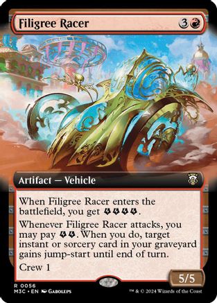Filigree Racer (Extended Art) (Ripple Foil) (M3C-056) - Modern Horizons 3 Commander Foil | Grognard Games