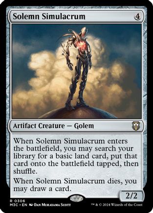 Solemn Simulacrum (Ripple Foil) (M3C-306) - Modern Horizons 3 Commander Foil | Grognard Games