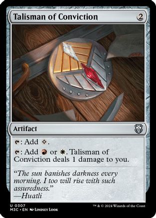 Talisman of Conviction (Ripple Foil) (M3C-307) - Modern Horizons 3 Commander Foil | Grognard Games