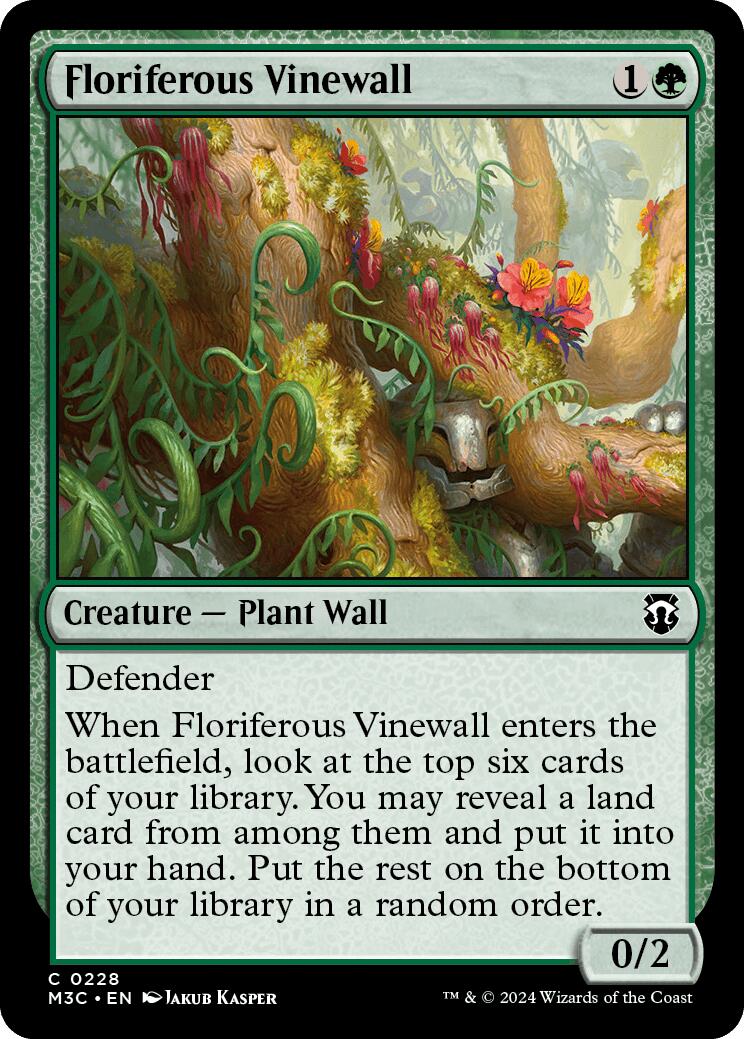 Floriferous Vinewall [Modern Horizons 3 Commander] | Grognard Games