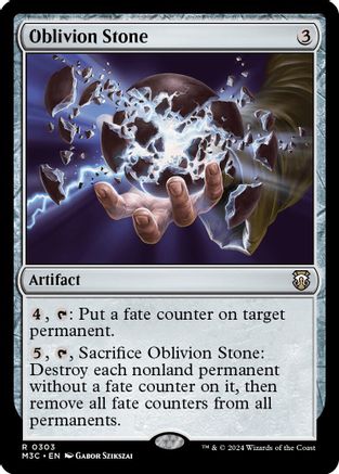 Oblivion Stone (Ripple Foil) (M3C-303) - Modern Horizons 3 Commander Foil | Grognard Games