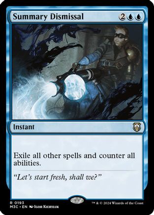 Summary Dismissal (Ripple Foil) (M3C-193) - Modern Horizons 3 Commander Foil | Grognard Games