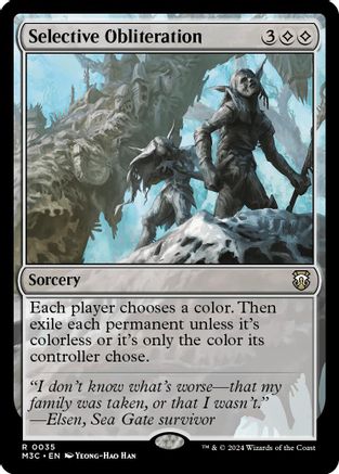 Selective Obliteration (Ripple Foil) (M3C-035) - Modern Horizons 3 Commander Foil | Grognard Games