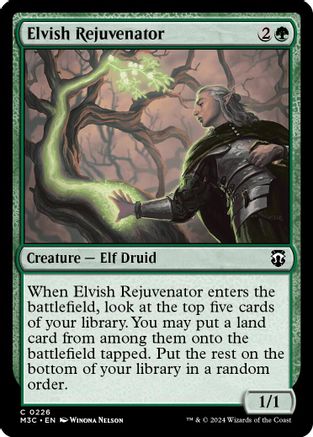 Elvish Rejuvenator (Ripple Foil) (M3C-226) - Modern Horizons 3 Commander Foil | Grognard Games