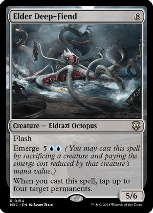 Elder Deep-Fiend (Ripple Foil) (M3C-154) - Modern Horizons 3 Commander Foil | Grognard Games