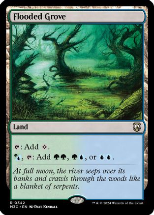 Flooded Grove (Ripple Foil) (M3C-342) - Modern Horizons 3 Commander Foil | Grognard Games