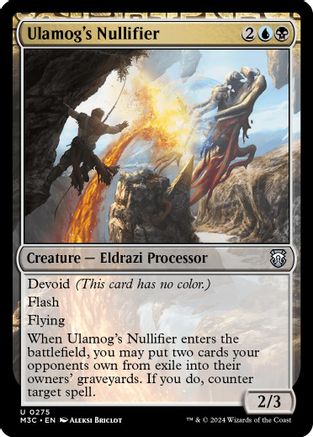 Ulamog's Nullifier (Ripple Foil) (M3C-275) - Modern Horizons 3 Commander Foil | Grognard Games