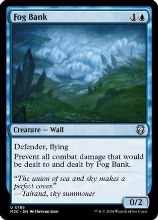 Fog Bank (Ripple Foil) (M3C-186) - Modern Horizons 3 Commander Foil | Grognard Games
