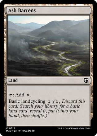 Ash Barrens (Ripple Foil) (M3C-318) - Modern Horizons 3 Commander Foil | Grognard Games