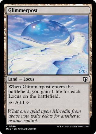 Glimmerpost (Ripple Foil) (M3C-346) - Modern Horizons 3 Commander Foil | Grognard Games