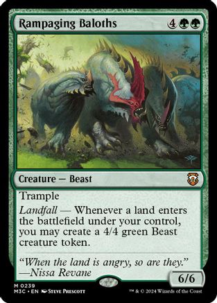 Rampaging Baloths (Ripple Foil) (M3C-239) - Modern Horizons 3 Commander Foil | Grognard Games