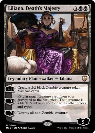 Liliana, Death's Majesty (Ripple Foil) (M3C-200) - Modern Horizons 3 Commander Foil | Grognard Games