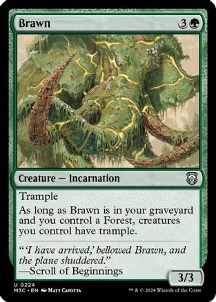 Brawn (Ripple Foil) (M3C-224) - Modern Horizons 3 Commander Foil | Grognard Games