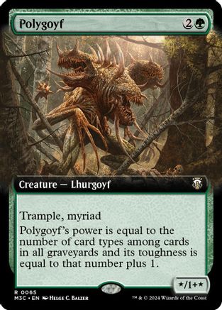 Polygoyf (Extended Art) (Ripple Foil) (M3C-065) - Modern Horizons 3 Commander Foil | Grognard Games