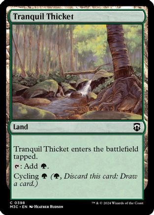 Tranquil Thicket (Ripple Foil) (M3C-398) - Modern Horizons 3 Commander Foil | Grognard Games