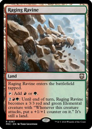 Raging Ravine (Ripple Foil) (M3C-367) - Commander: Modern Horizons 3 Foil | Grognard Games