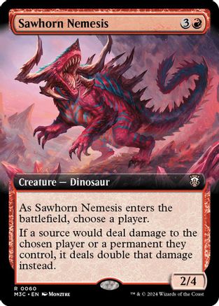 Sawhorn Nemesis (Extended Art) (Ripple Foil) (M3C-060) - Modern Horizons 3 Commander Foil | Grognard Games