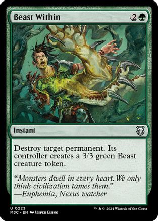 Beast Within (Ripple Foil) (M3C-223) - Modern Horizons 3 Commander Foil | Grognard Games