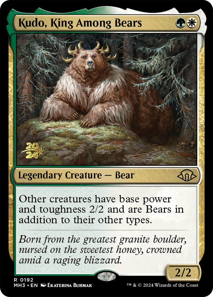 Kudo, King Among Bears [Modern Horizons 3 Prerelease Promos] | Grognard Games