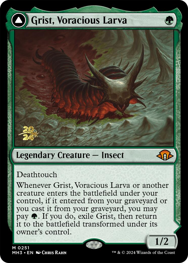 Grist, Voracious Larva [Modern Horizons 3 Prerelease Promos] | Grognard Games