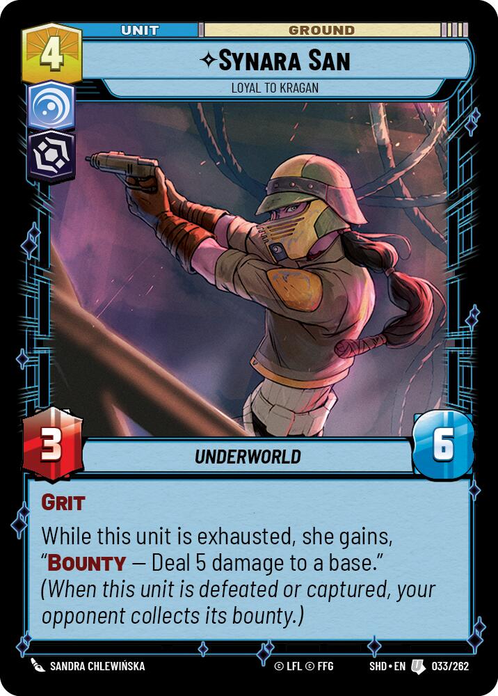 Synara San - Loyal to Kragan (033/262) [Shadows of the Galaxy] | Grognard Games