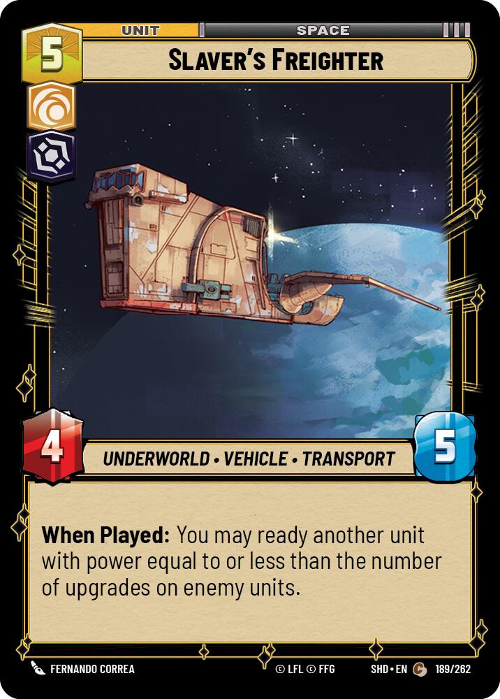 Slaver's Freighter (189/262) [Shadows of the Galaxy] | Grognard Games