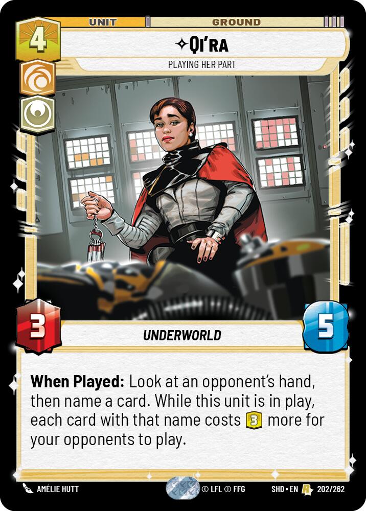 Qi'ra - Playing Her Part (202/262) [Shadows of the Galaxy] | Grognard Games