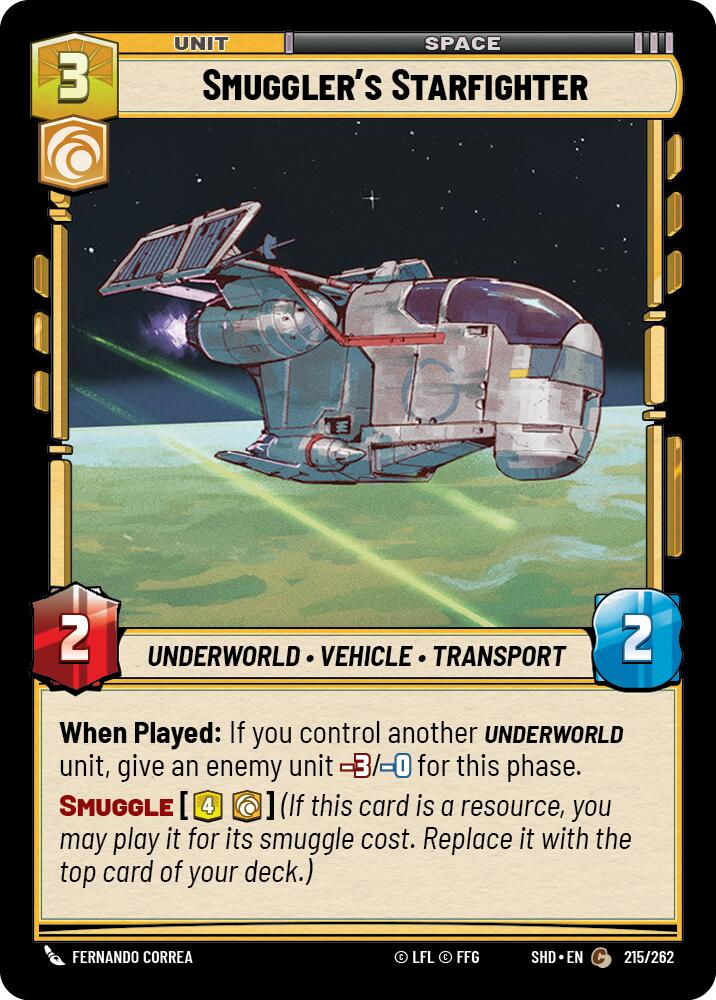 Smuggler's Starfighter (215/262) [Shadows of the Galaxy] | Grognard Games