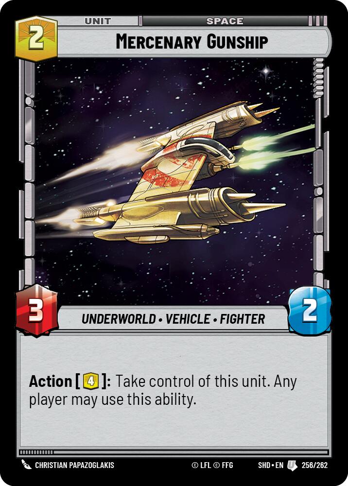Mercenary Gunship (256/262) [Shadows of the Galaxy] | Grognard Games