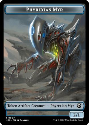 Phyrexian Myr (Ripple Foil)  // Servo Double-Sided Token (M3C-7 // 33) - Modern Horizons 3 Commander Foil | Grognard Games
