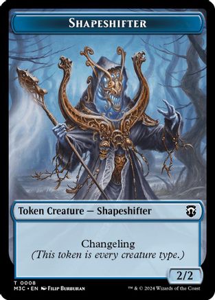 Shapeshifter (0008) (Ripple Foil) // Dragon Double-Sided Token (M3C-8 // 12) - Modern Horizons 3 Commander Foil | Grognard Games
