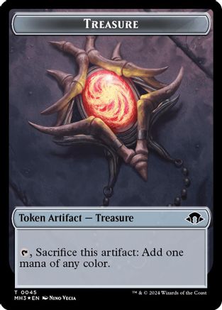 Treasure (Ripple Foil)  // Copy Double-Sided Token (MH3-34 // 1) - Modern Horizons 3 Foil | Grognard Games