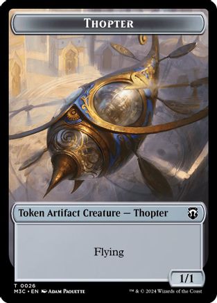Thopter (Ripple Foil) // Copy Double-Sided Token (M3C-26 // 1) - Modern Horizons 3 Commander Foil | Grognard Games