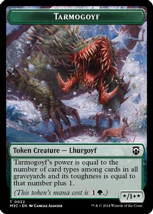 Tarmogoyf (Ripple Foil) // Goblin Double-Sided Token (M3C-22 // 13) - Modern Horizons 3 Commander Foil | Grognard Games