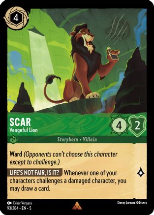 Scar - Vengeful Lion (93/204) [Shimmering Skies] | Grognard Games