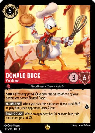 Donald Duck - Pie Slinger (107/204) [Shimmering Skies] | Grognard Games
