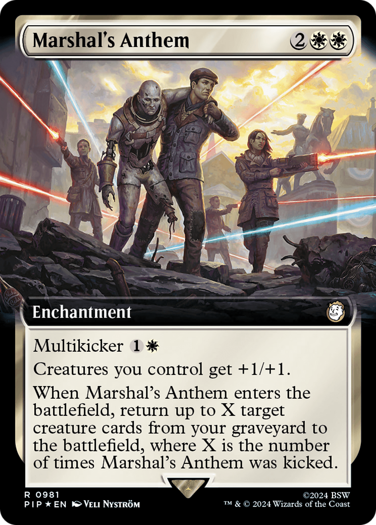 Marshal's Anthem (Extended Art) (Surge Foil) [Fallout] | Grognard Games
