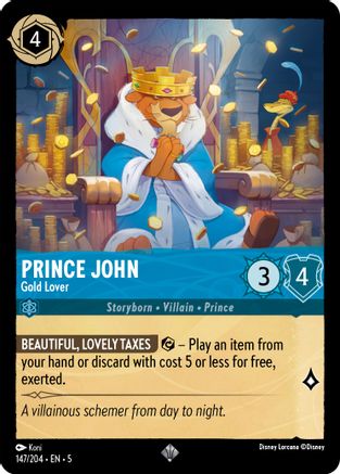 Prince John - Gold Lover (147/204) [Shimmering Skies] | Grognard Games