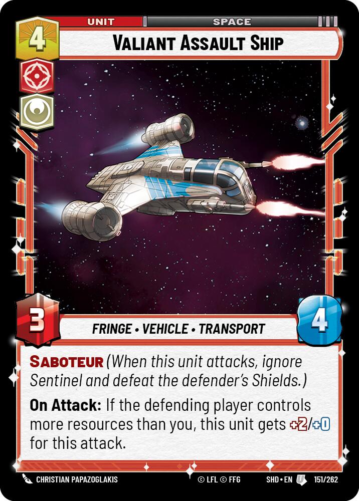 Valiant Assault Ship (151/262) [Shadows of the Galaxy] | Grognard Games