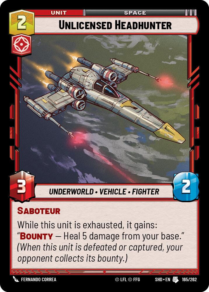 Unlicensed Headhunter (165/262) [Shadows of the Galaxy] | Grognard Games