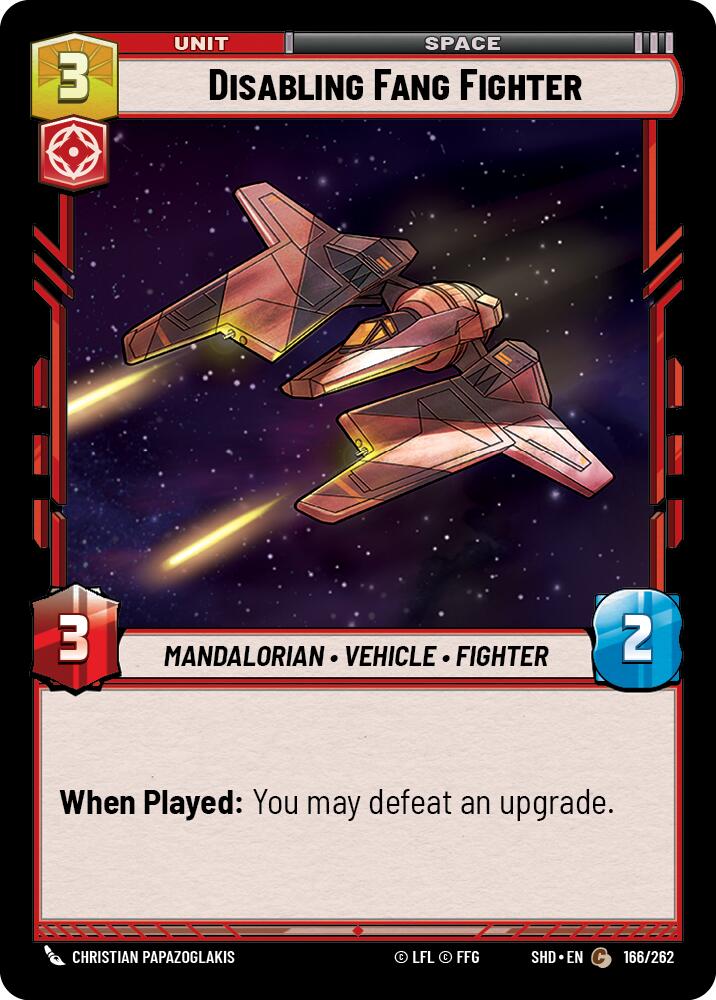 Disabling Fang Fighter (166/262) [Shadows of the Galaxy] | Grognard Games