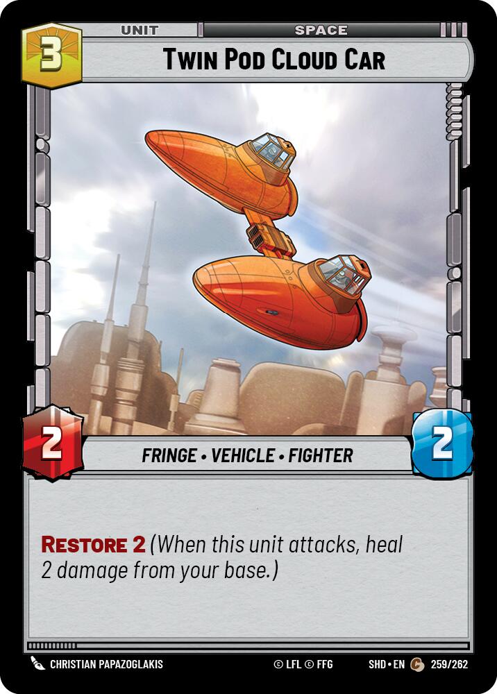 Twin Pod Cloud Car (259/262) [Shadows of the Galaxy] | Grognard Games