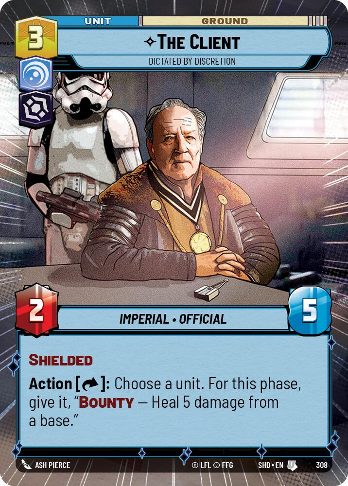 The Client - Dictated by Discretion (Hyperspace) (308) [Shadows of the Galaxy] | Grognard Games