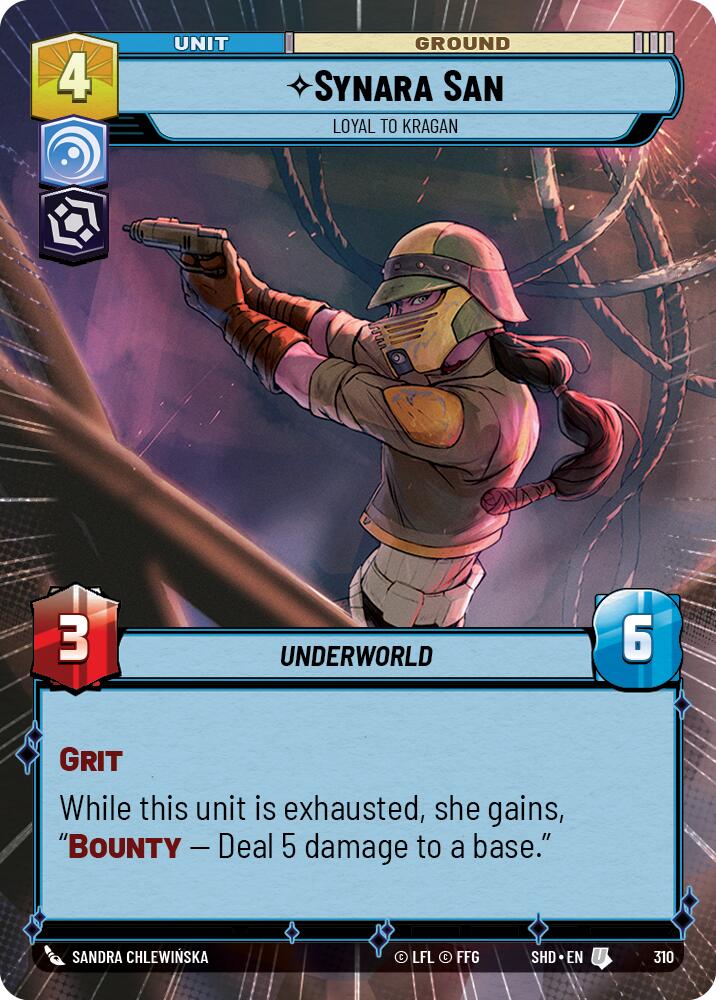 Synara San - Loyal to Kragan (Hyperspace) (310) [Shadows of the Galaxy] | Grognard Games