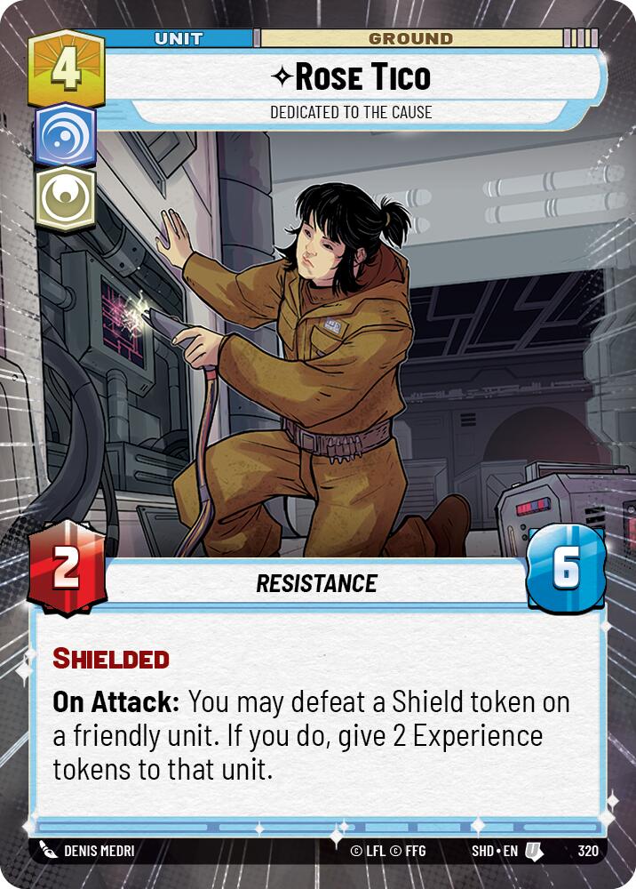 Rose Tico - Dedicated to the Cause (Hyperspace) (320) [Shadows of the Galaxy] | Grognard Games