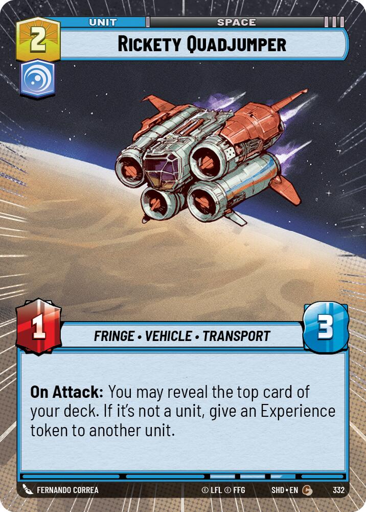 Rickety Quadjumper (Hyperspace) (332) [Shadows of the Galaxy] | Grognard Games