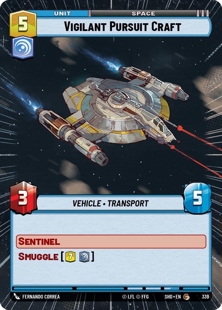Vigilant Pursuit Craft (Hyperspace) (339) [Shadows of the Galaxy] | Grognard Games