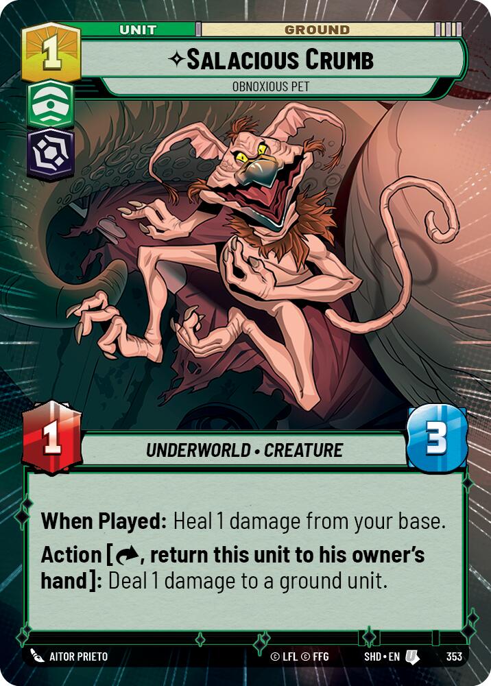 Salacious Crumb - Obnoxious Pet (Hyperspace) (353) [Shadows of the Galaxy] | Grognard Games